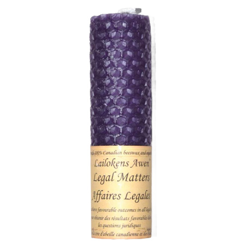 Lailokens Awen Legal Matters 4 1/4" Beeswax Candle