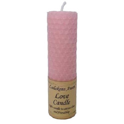 Lailokens Awen Love 4 1/4" Beeswax Candle