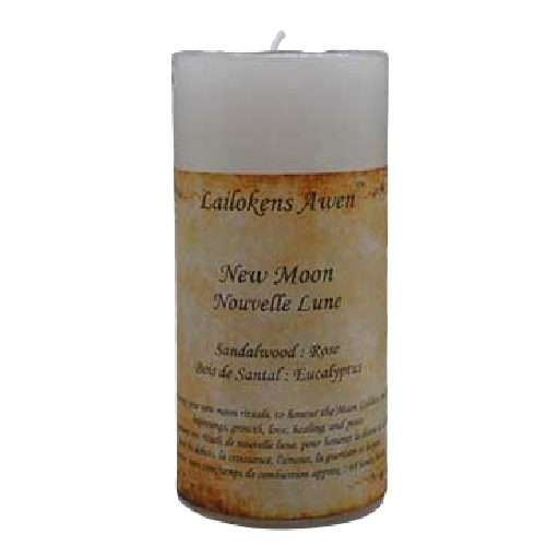 Lailokens Awen New Moon Scented 4" Beeswax Candle