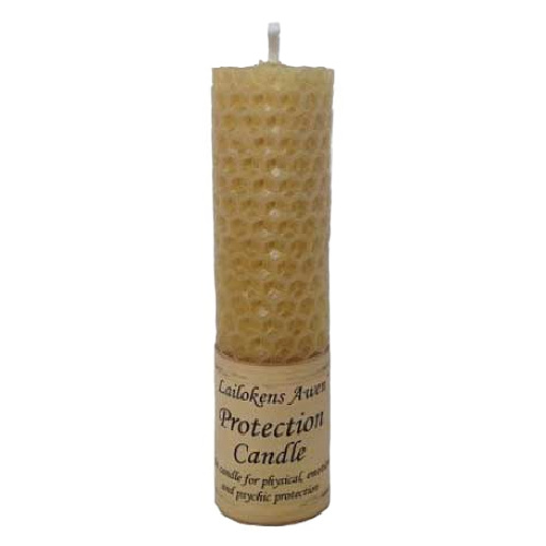 Lailokens Awen Protection 4 1/4" Beeswax Candle