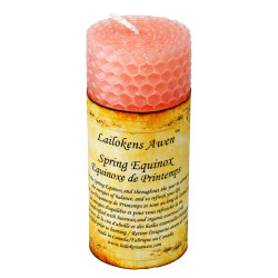 Lailokens Awen Spring Equinox Altar 4" Beeswax Candle