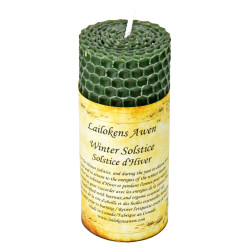 Lailokens Awen Winter Solstice Altar 4 1/4" Beeswax Candle