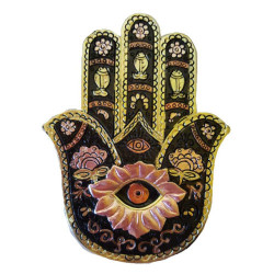 Gold & Black Hamsa Incense Burner