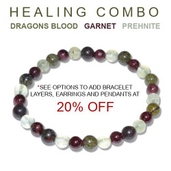 Dragon Blood Jasper, Garnet & Prehnite 6mm Bracelet