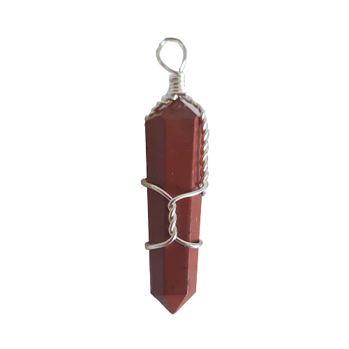 Red Jasper Wire Wrapped Point Pendant
