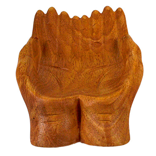 Wooden Hands 7" Offering Bowl