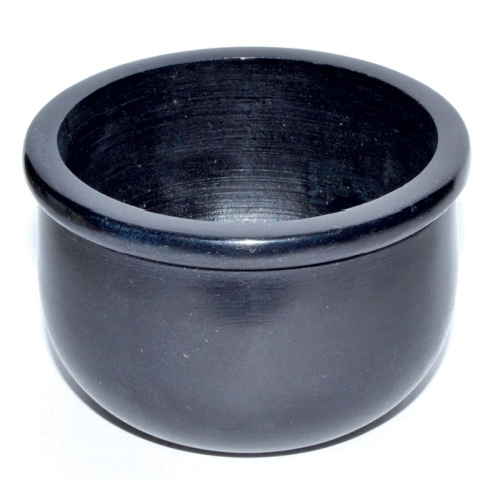 Black Stone Scrying Bowl / Smudge Pot 3"