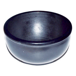 Black Stone Scrying Bowl / Smudge Pot 4"