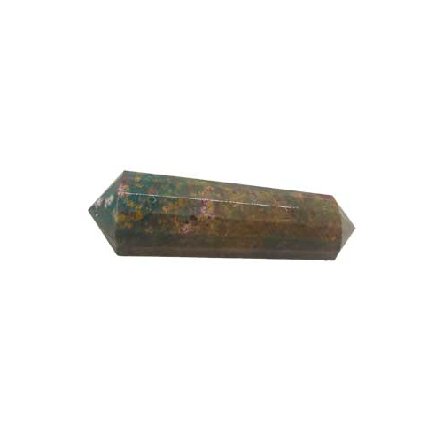 Double Terminated Bloodstone Point 2" 16 faceted